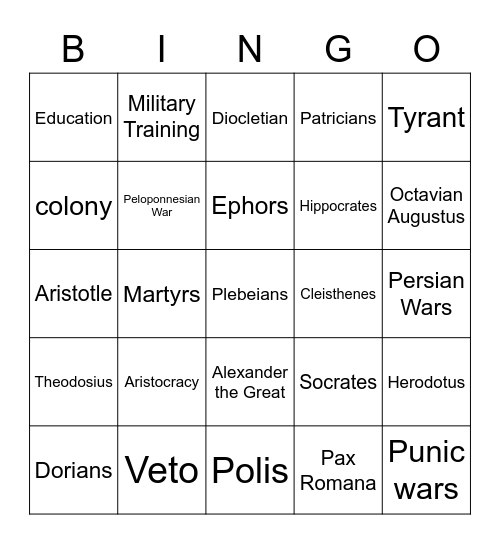 World History exam review part 2 Bingo Card