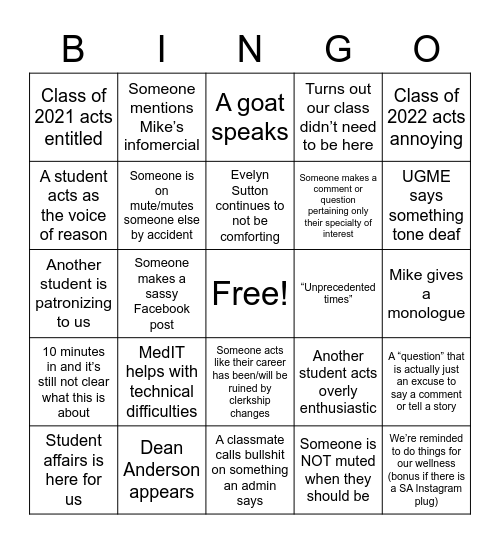 ClErKsHiP mEeTiNg Bingo Card