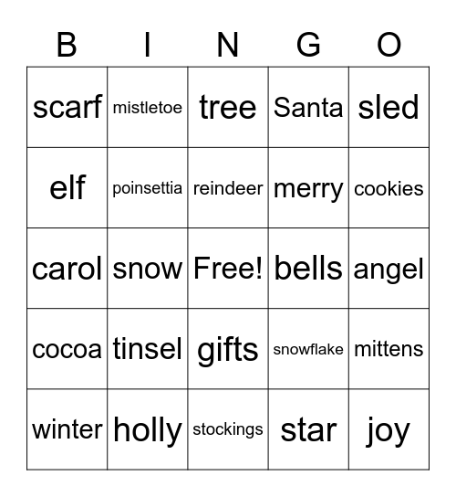 CALLER BINGO Card