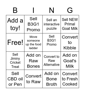 Food Conversion BINGO! Bingo Card