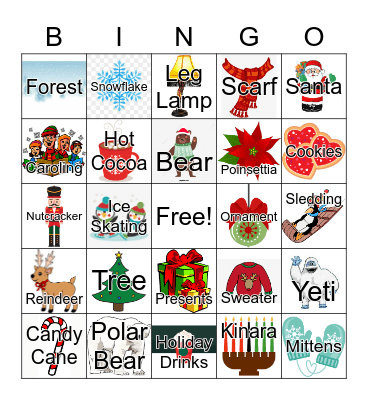 Holiday Bingo Card