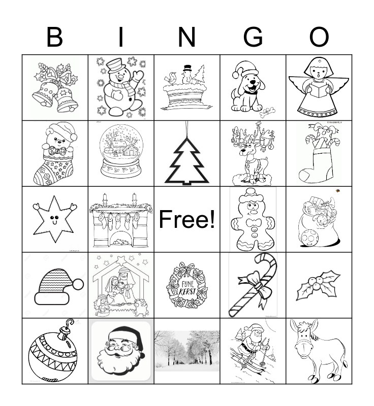 Kerst bingo Card