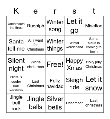 Christmas Bingo Card