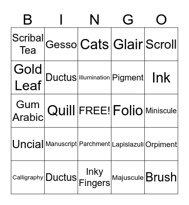 Castlemere Chancery Christmas Bingo Card