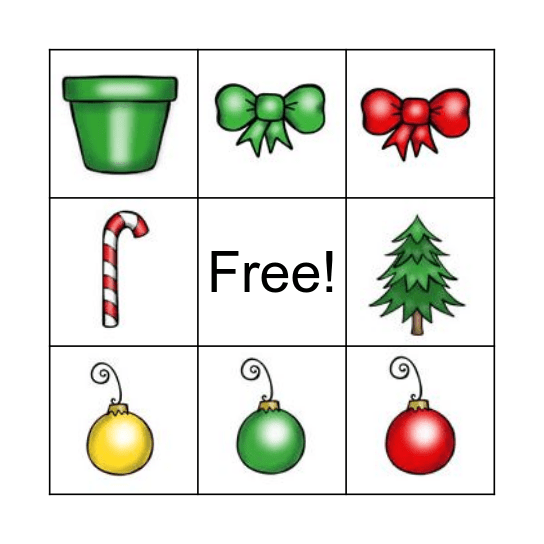 Christmas decorations Bingo Card