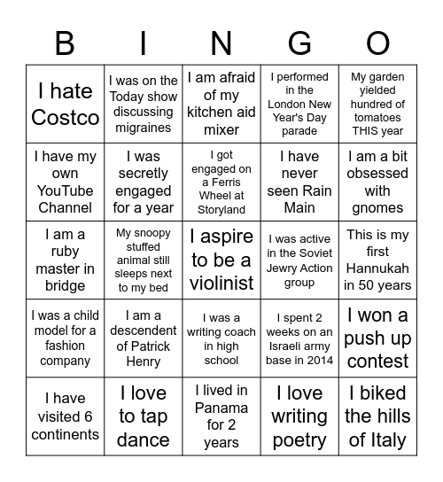 Hannukah Bingo 2020 Bingo Card