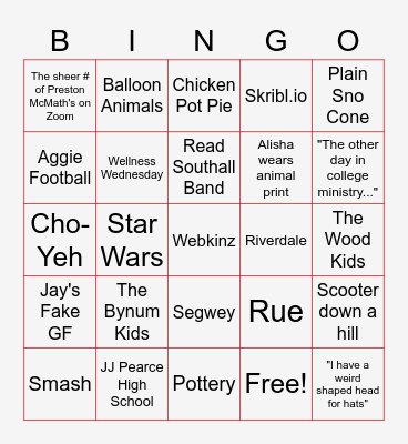 Counselor Christmas Mentions Bingo Card
