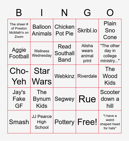 Counselor Christmas Mentions Bingo Card