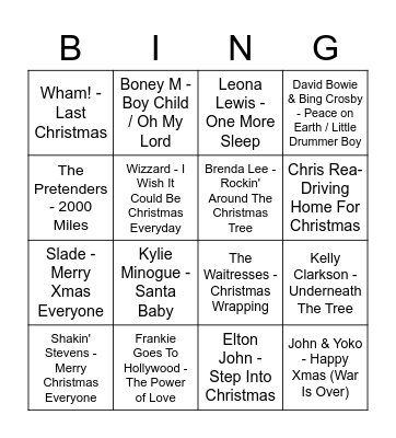 GSTT LGBT+ Network Christmas bingo Card