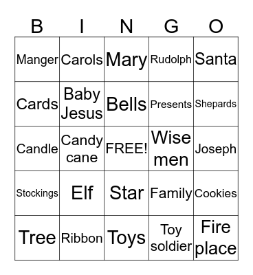 Christmas Bingo Card