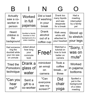 Remote Bingo Card