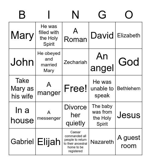 Christmas Review 2 Bingo Card