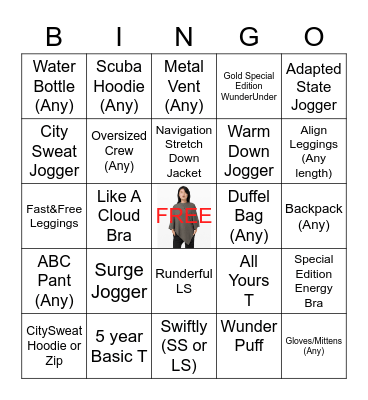 Staff Shop Night! Bingo Card