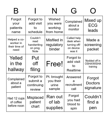 Office - Research Bingo Card