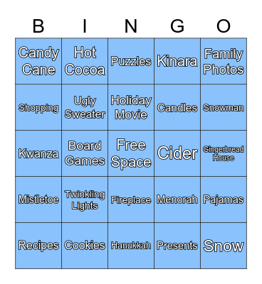 Holiday Bingo Card