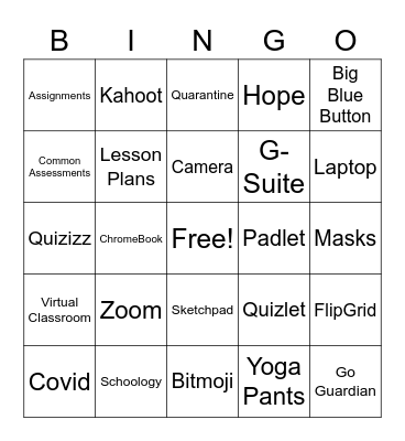 E-Learning Teacher Bingo Card