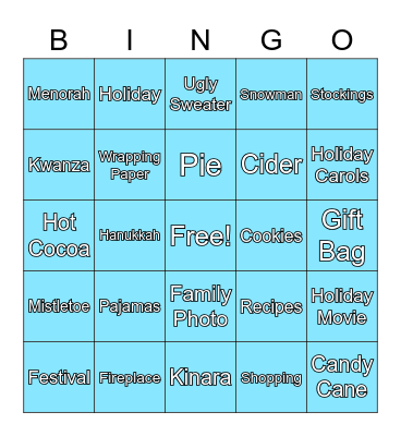 Holiday Bingo Card