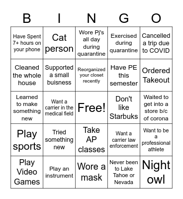 Bingo Card