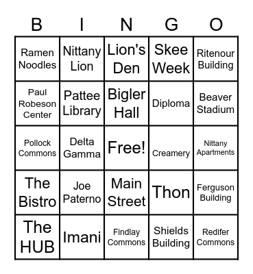 Secret Sands Christmas Party Bingo Card