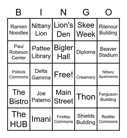 Secret Sands Christmas Party Bingo Card