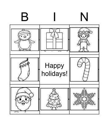 Christmas Bingo! Bingo Card