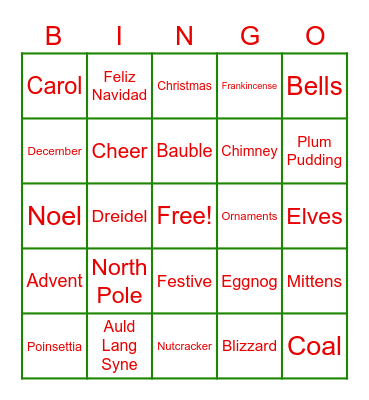 Test Bingo Card