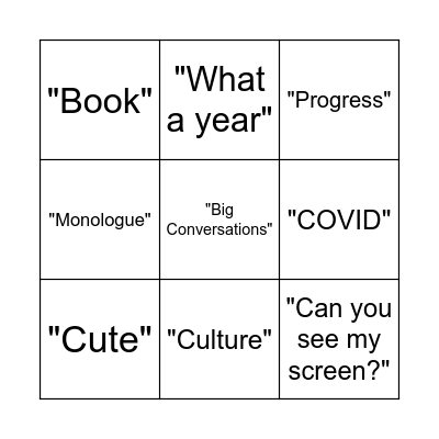 OPEN Team Bingo Card