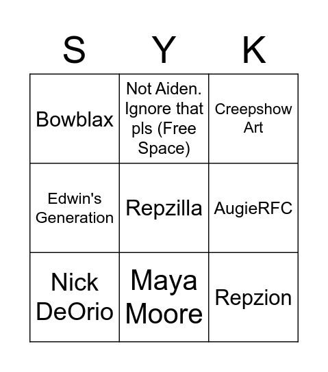 UPDATED Scum Bingo Card