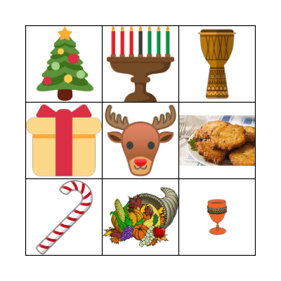 December Holidays 4 Bingo Card