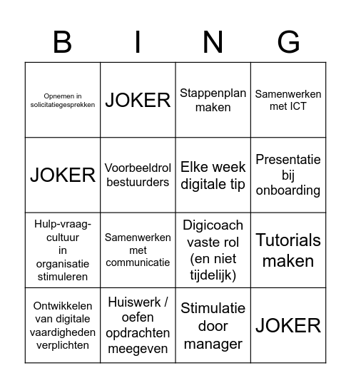 Borgingsbingo! Bingo Card