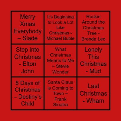 CHRISTMAS BINGO Card