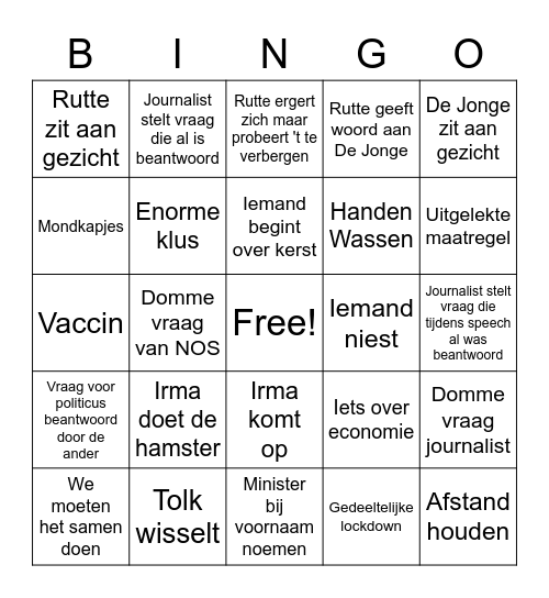 Persco Bingo 8-12-2020 Bingo Card