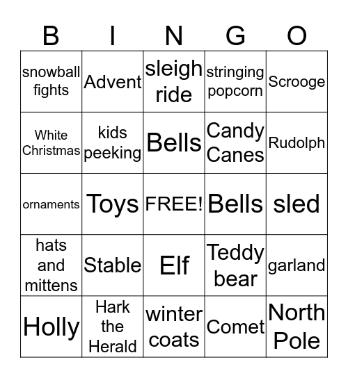 Christmas Bingo Card