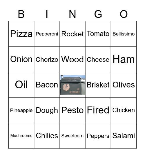 Dough Bellissimo Pizza Bingo Card