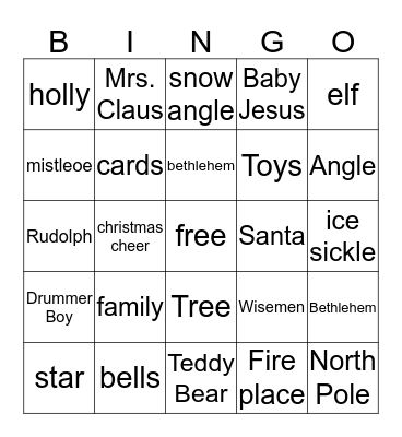 Christmas Bingo Card