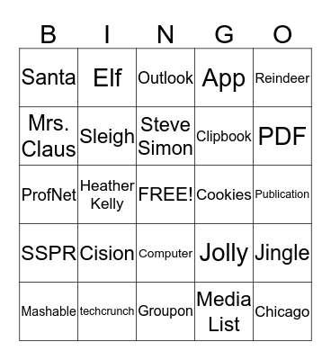 SS|PR Bingo Card