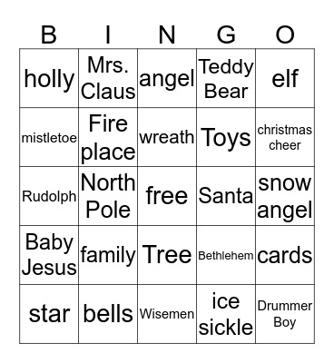 Christmas Bingo Card