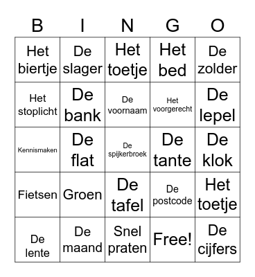 Bingo farewell party Kookoovaya Bingo Card