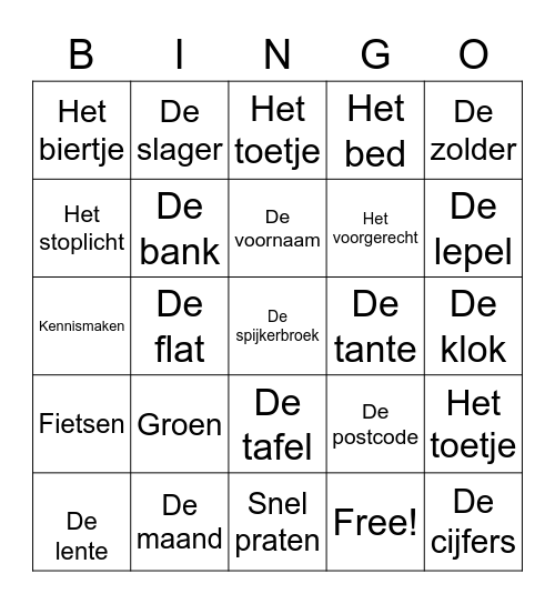 Bingo farewell party Kookoovaya Bingo Card