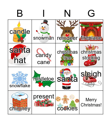 Christmas ELD Bingo Card