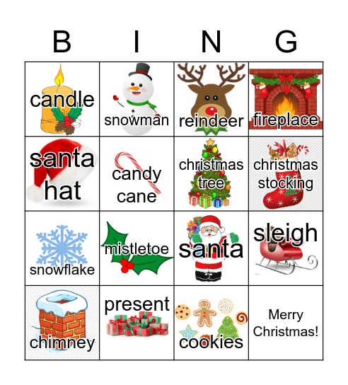 Christmas ELD Bingo Card