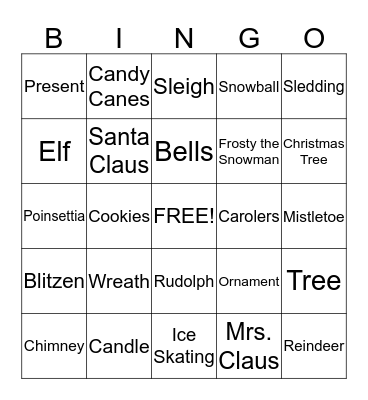 Christmas BINGO Card