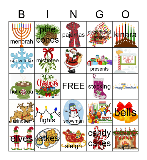 Holiday BINGO 2020 Bingo Card