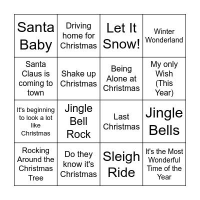 Bingo: Christmas Bingo Card