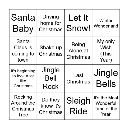 Bingo: Christmas Bingo Card
