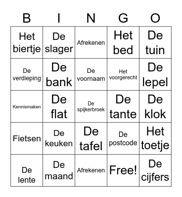 Bingo farewell party Kookoovaya Bingo Card