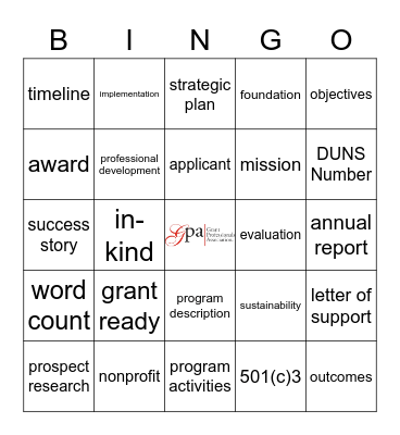 We Are Grant Professionals! Bingo Card