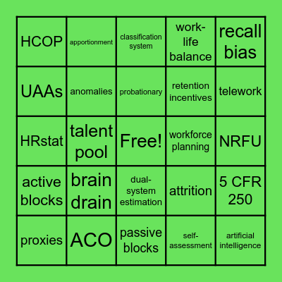 Cluster-O! Bingo Card