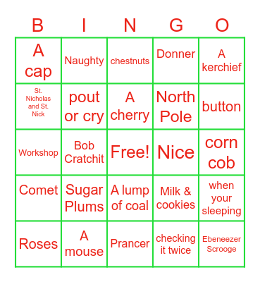Holiday BINGO Card