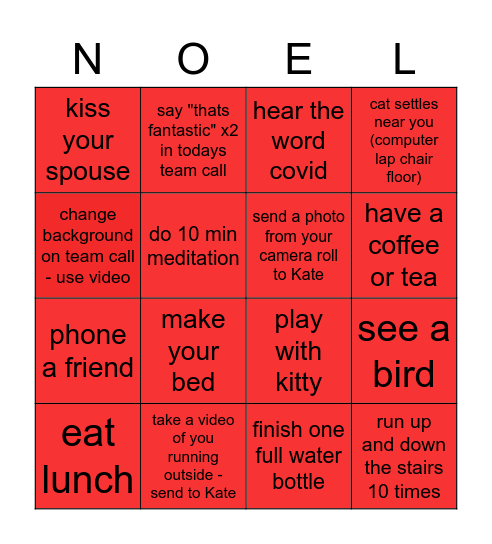 Rachels Advent Bingo Card